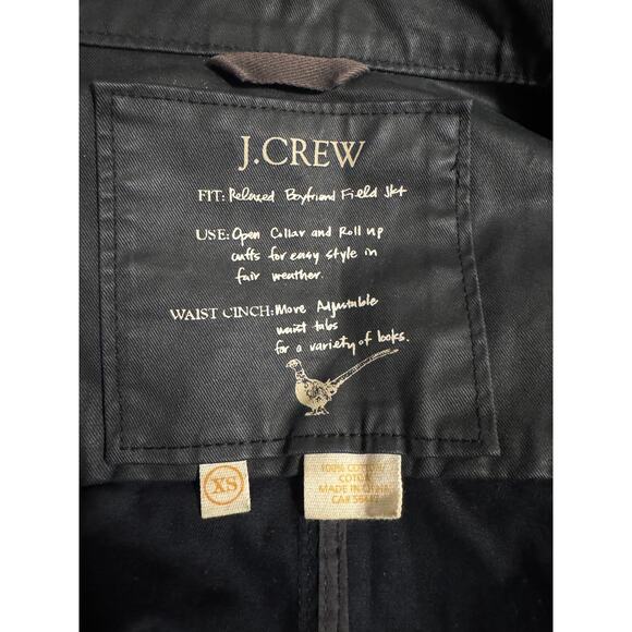 J.Crew Waxed Cotton Field Jacket – Black with Gold Hardware– Women’s XS - Picture 5 of 7